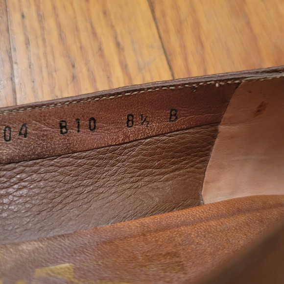 Salvatore Ferragamo Leather Leaf Cutout Ballet Flats 8.5B Brown Earthy Granola - Picture 6 of 9